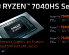La série de processeurs Ryzen 7040HS d'AMD est désormais officielle (image via AMD)
