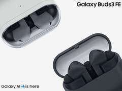 Les Galaxy Buds 3 FE seront disponibles à partir du 5 septembre 2025. Sur la photo : deux couleurs des écouteurs sans fil. (Source de l&#039;image : Samsung - édité)