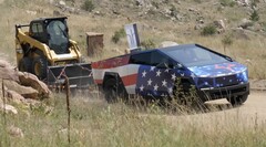 Contrairement au Ford F-150 Tremor, le Tesla Cybertruck n'a pas surchauffé alors qu'il remorquait 10 500 livres en haut d'une montagne (Source de l'image : The Fast Lane Truck)