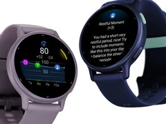 Le résumé quotidien, les alertes de repos et les alertes de stress sont déjà disponibles sur le Vivoactive 5 (ci-dessus). (Source de l&#039;image : Garmin).