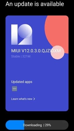 Xiaomi Redmi Note 9 Pro mise à jour vers MIUI 12.0.3 basé sur Android 11 (Source : Adimorah BLOG)