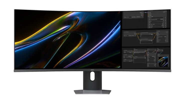 Cet écran de jeu à technologie Mini LED offre une résolution de 5 760 × 2 160 pixels.