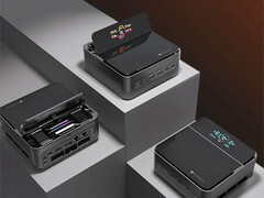 L'écran d'état du mini-PC Machenike GTS peut afficher des mesures clés dans de multiples postures. (Source de l'image : Machenike)