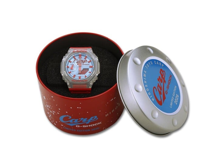 La Casio G-Shock 2026 x Hiroshima Toyo Carp GA-2100X (Source de l'image : magasin Hiroshima Toyo Carp)
