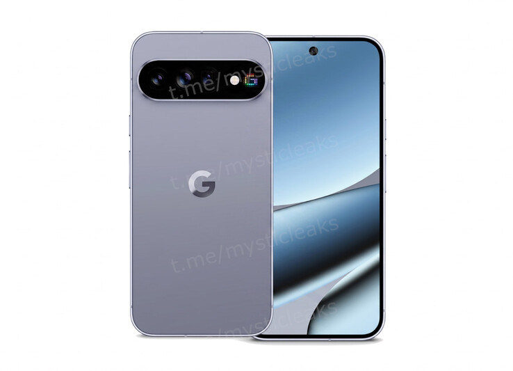 Rendu généré par l'IA du design arrière du Pixel 11 Pro, montrant le réseau de LED RVB