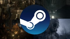 Un collage de captures d&#039;écran de Resident Evil 0, Resident Evil HD Remaster, Resident Evil 7 et Resident Evil Village. (Source de l&#039;image : Steam - Modifié)