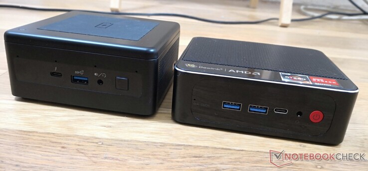 A gauche : Intel NUC11PAQi7, A droite : Beelink SER3 A gauche : Intel NUC11PAQi7, A droite : Beelink SER3