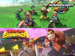 Les personnages de Donkey Kong Bananza et de Mario Kart World (Source : Nintendo of America)
