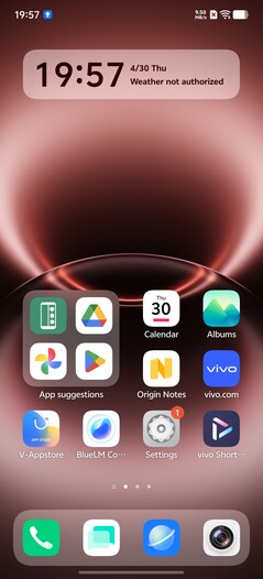 Vivo X300 Ultra : Écran d'accueil