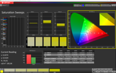 Saturation en CalMAN (profil : P3)