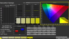 CalMAN : Saturation des couleurs (calibrée)