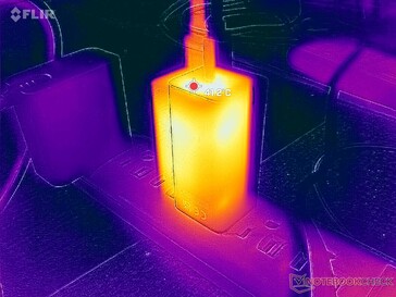 L'adaptateur secteur atteint plus de 41 °C lorsqu'il est soumis à des charges importantes