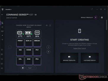 Personnalisation de l'écran tactile Command.