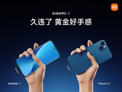 Le Xiaomi n&#039;est pas aussi large que l&#039;iPhone 13. (Source : Xiaomi)