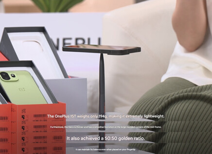 Une capture d'écran de la session de dévoilement en direct du OnePlus 15T (machine translated)