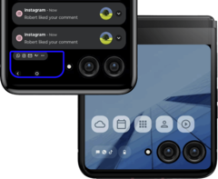 Le Razr (2023) sera assez différent de l'extérieur par rapport au Razr (2022). (Image source : Motorola via Evan Blass)