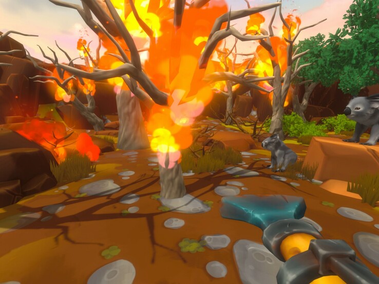 Parfois, les joueurs doivent également éteindre des incendies dans Fresh Start Cleaning Simulator.