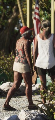 La peau de cette femme d'un certain âge présente des signes évidents d'une exposition prolongée au soleil (capture d'écran agrandie de GTA 6).