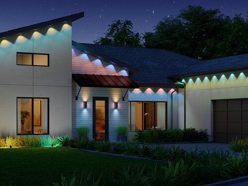 Govee Permanent Outdoor Lights 2 Pro présenté avec plusieurs zones d’éclairage