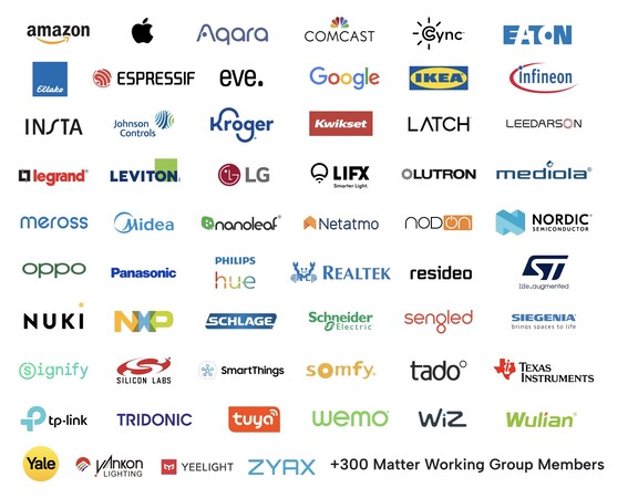 Matter compte parmi ses partenaires un grand nombre de fabricants et de plateformes (Image Source : CSA)