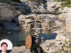 Une capture d'écran de l'artiste de Red Dead Redemption 2 réagissant à l'eau de Crimson Desert