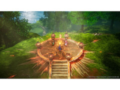 Une capture d'écran de la collection Dragon Quest I et II HD-2D remake qui montre le style artistique unique du jeu. (Source de l'image : Square Enix)