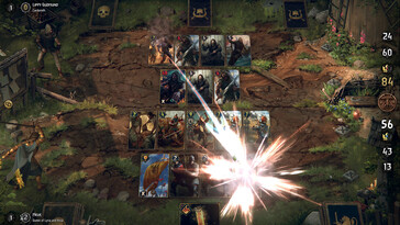 Une image illustrant une bataille dans Thronebreaker : The Witcher Tales.