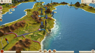 Une image représentant la carte du monde dans Total War : Rome Remastered.
