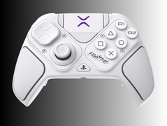 La manette Victrix Pro BFG Reloaded est présentée en blanc avec le module Fight Pad (Source d'image : Turtle Beach PR)