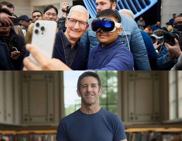 Tim Cook (en haut), John Ternus (en bas).