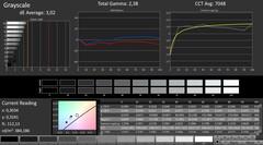 MSI GE75 8SG Raider - CalMAN : Échelle de gris.