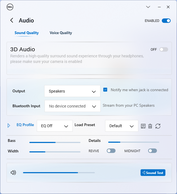 Paramètres audio et d'égalisation