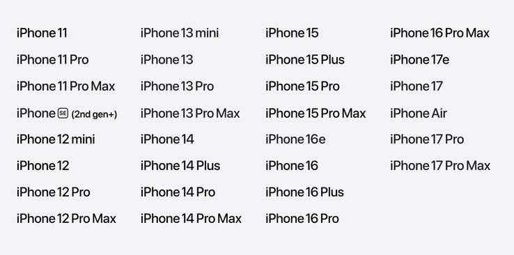 iOS 27 fonctionne sur tous les iPhones compatibles avec iOS 26.