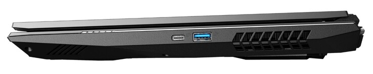 Côté droit : USB C 3.1 Gen2 (Thunderbolt 3), USB A 3.0.