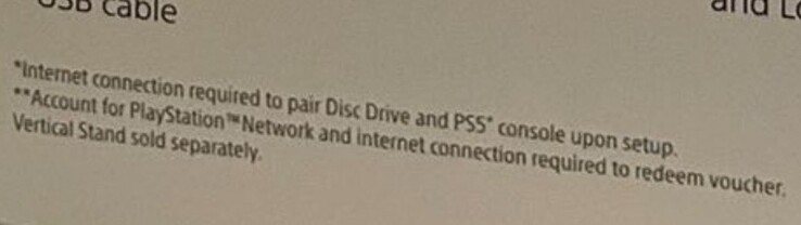 Connexion Internet requise pour la PlayStation 5 Slim (image via CharlieIntel sur X)