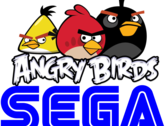 Sega a annoncé qu'il allait racheter la société qui a créé Angry Birds. (Image : logos Sega et Angry Birds)