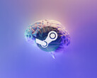 Steam autorisera bientôt les jeux qui utilisent l'IA pour générer du contenu. (Image via Milad Fakurian on Unsplash, logo Steam via Valve)