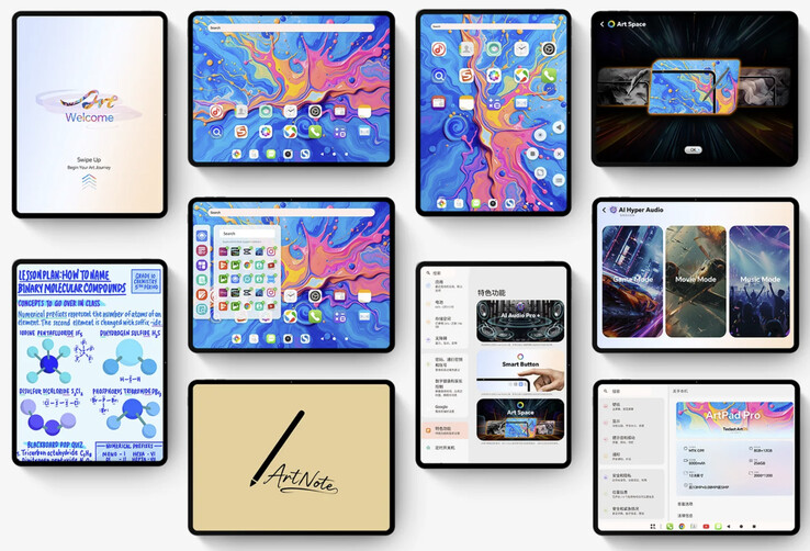 L'ArtPad Pro de Teclast est doté d'une caméra frontale de 8 MP et d'une caméra arrière de 13 MP. (Source de l'image : Teclast)