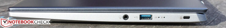 A droite : Port audio combiné, USB-A 3.1, verrou Kensington