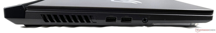 A gauche : 2x USB-A 3.2 Gen. 1, port audio combiné