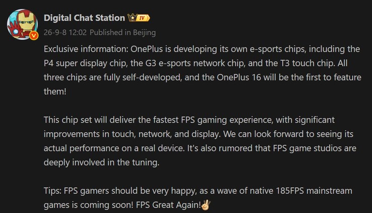 Rapport de Digital Chat Station sur les trois puces développées en interne par OnePlus (traduction automatique)