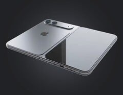 Rendu CAO de l'iPhone pliable. (Source de l'image : iPhone-Ticker/edited)
