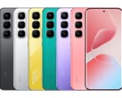 L'Infinix Hot 60 Pro+ est disponible dans les coloris suivants : coral tides, misty violet, cyber green, sonic yellow, titanium silver et sleek black (Image source : Infinix)