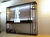 Le LG Signature OLED T repose sur un panneau transparent. (Image : Cnet, YouTube)