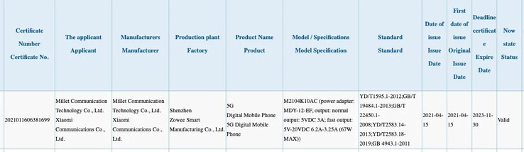Redmi pourrait avoir envoyé son téléphone de jeu de première génération à 3C pour le tester. (Source : 3C via MySmartPrice)
