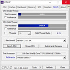 CPU-Z : Mode Performance Benchmark