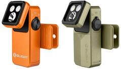 Les modèles Olight Oclip 2 Pro (à gauche) et Oclip 2 Ultra (à droite) sont équipés de têtes inclinables et de clips pivotants permettant d’orienter facilement le faisceau lumineux.