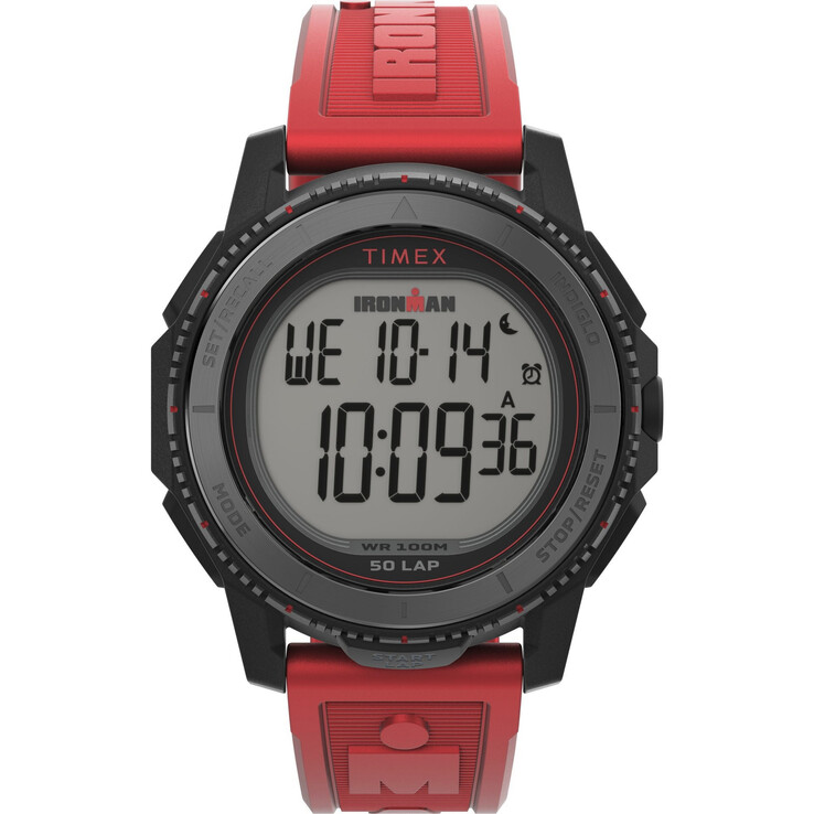 La Timex Ironman avec un bracelet rouge. (Source de l'image : Timex)