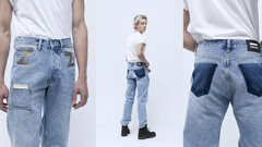 Les jeans Z Flip Pocket Denim sont ridicules, mais ils n&#039;ont pas un mauvais rapport qualité-prix tout compte fait. (Image source : Dr Denim &amp;amp; Samsung)