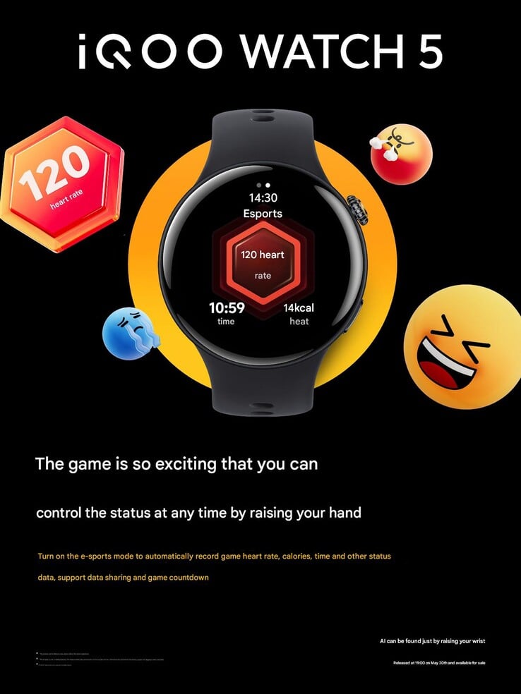 La smartwatch iQOO Watch 5 est dotée d'un mode e-sports, présenté ci-dessus. (Source de l'image : iQOO via Weibo, traduction automatique)
